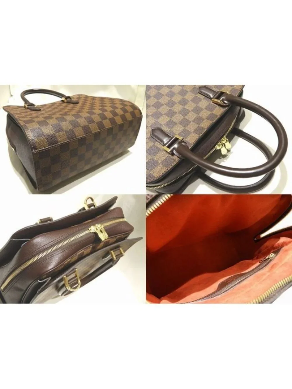 Louis Vuitton Triana Handbag Damier Ebene Tote